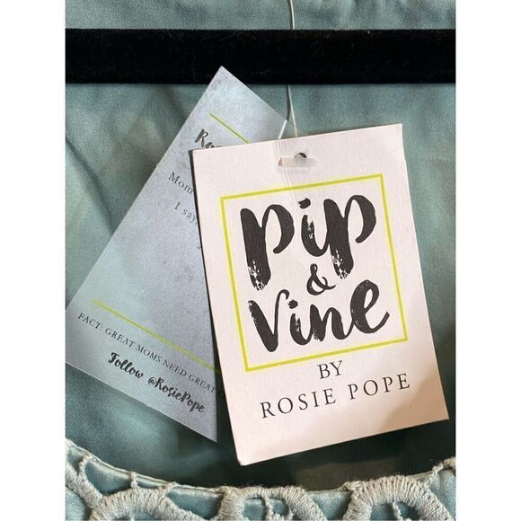 Pip & Vine by Rosie Pope Light Blue Lace Shift Dress Maternity Size L NWT - Picture 7 of 10